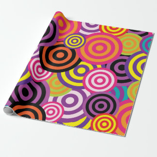 Papel De Regalo Círculos Geométricos Abstractos Grunge Retro