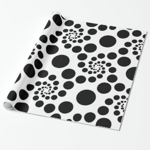 Papel De Regalo Círculos negros