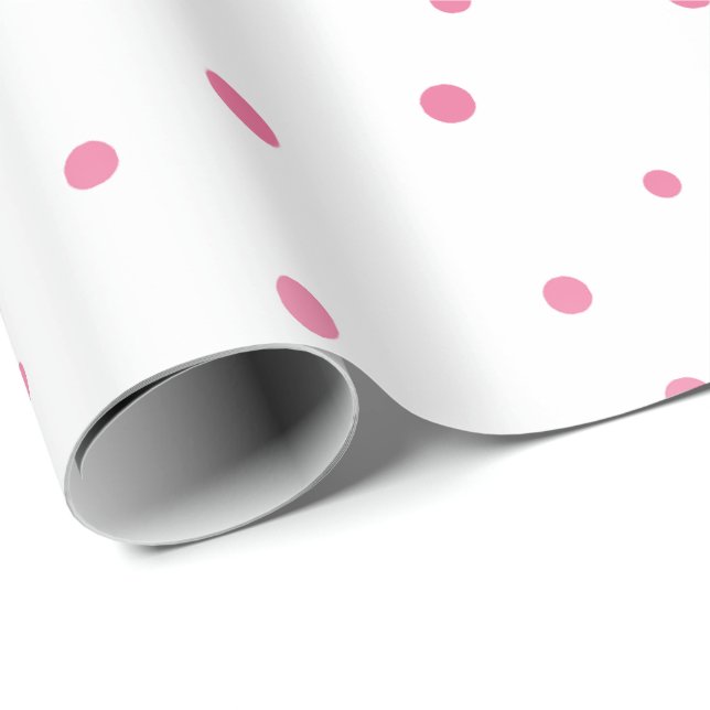 Papel De Regalo Círculos rosados (Esquina del rollo)
