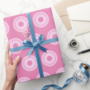 Papel De Regalo Círculos rosados Pastel Simple Limpiar Mínimo