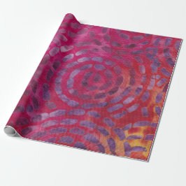Papel De Regalo Círculos tropicales de Batik Viento Candía rosa mo