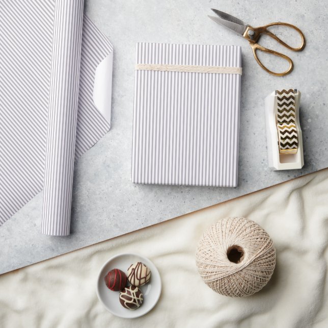 Papel De Regalo Ciruela Polvorienta con Rayas Finas (Artesanía)