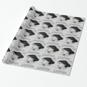 Papel De Regalo Cita Anónima de Virginia Woolf Era Una Mujer