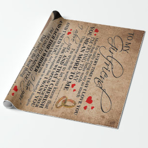 Papel De Regalo Cita De Amor Para Novia Regalo De Decoración Cut