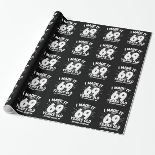 Papel De Regalo Cita de cumpleaños número 69 graciosa Sarcástica d