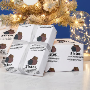Papel De Regalo Cita de Hermana o Hermano
