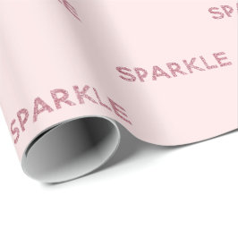 Papel De Regalo Cita del Purpurina Girly Rubor Pink Sparkle