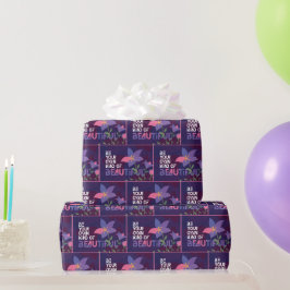 Papel De Regalo Cita del vector de flor