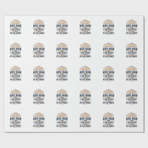 Papel De Regalo Cita divertida de dueño de perro Diseño vectorial 