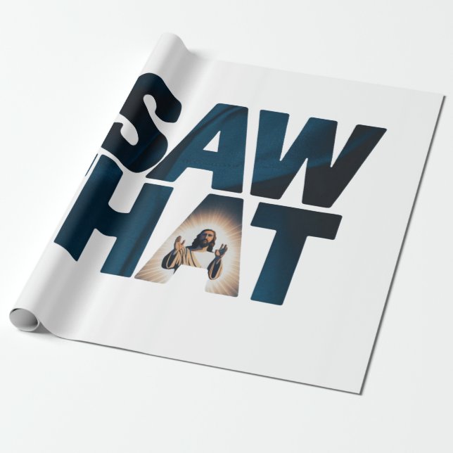 Papel De Regalo Cita divertida Jesús Meme Vi Ese Cristiano (Desenrollado)