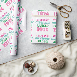 Papel De Regalo Cita divertida personalizada de cumpleaños 50 