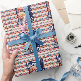 Papel De Regalo Cita feliz divertida por toda la impresión