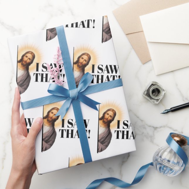 Papel De Regalo Cita Graciosa De Jesús - ¡Lo Vi! (Regalar)