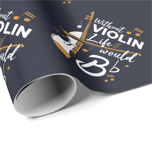 Papel De Regalo Cita Violinista Sin Vida Violenta Se Desentrometer (Esquina del rollo)