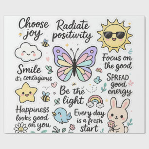 Papel De Regalo Citas motivacionales y personajes felices