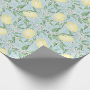 Papel De Regalo Cítrico amarillo limón fresco