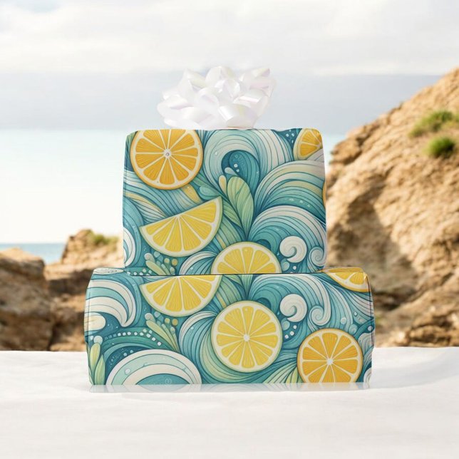 Papel De Regalo Cítricos Primavera de verano de agua limón (Subido por el creador)