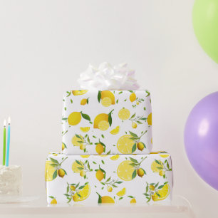Papel De Regalo Cítricos TROPICAL SUMMER FRUIT Naranja limones Sli