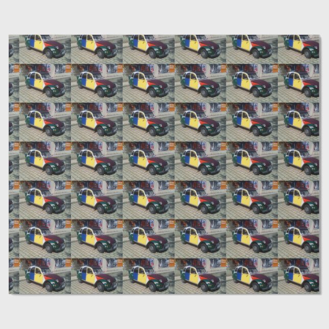 Papel De Regalo Citroen 2 CV Colorido (Superficie plana)