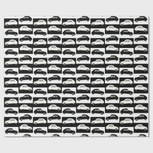 Papel De Regalo Citroen 2CV Blanco y negro