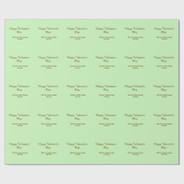 Papel De Regalo Citrus green brown happy Valentine's day simple
