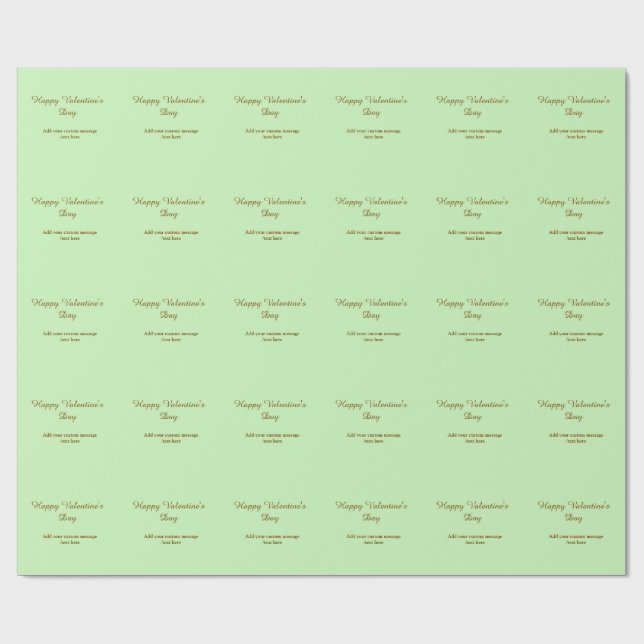 Papel De Regalo Citrus green brown happy Valentine's day simple  (Superficie plana)