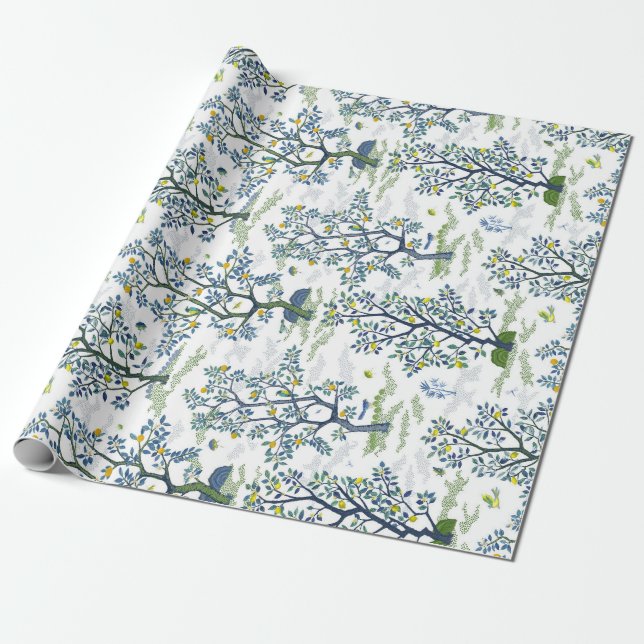 Papel De Regalo Citrus Grove White (Desenrollado)