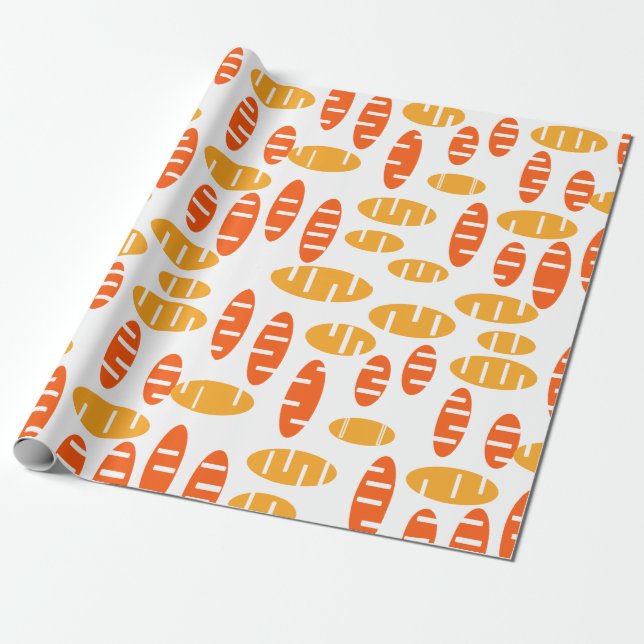 Papel De Regalo Citrus Holey Ovals (Desenrollado)