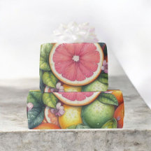 Citrus Watercolor Naranja Fruta Verano Botánico