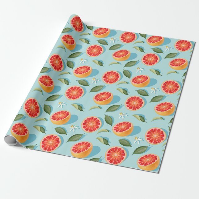 Papel De Regalo Citrus Wrapping Paper (Desenrollado)