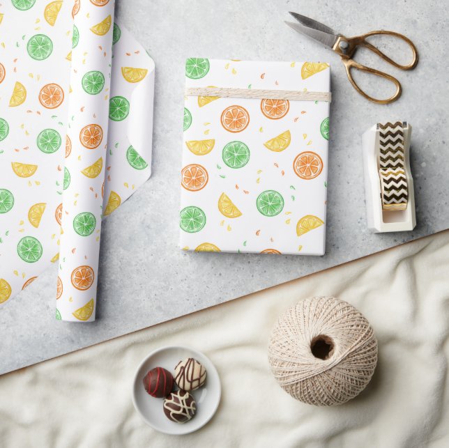 Papel De Regalo Citrus wrapping paper (Artesanía)