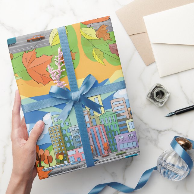 Papel De Regalo Ciudad En Otoño (Subido por el creador)
