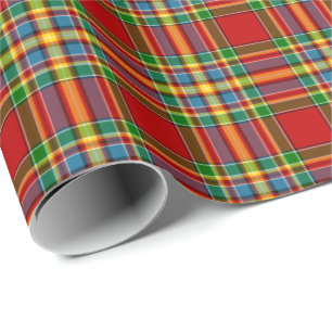 Papel De Regalo Clan Chattan Tartan Red Scottish Plaid