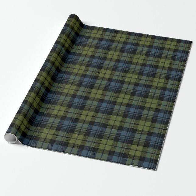 Papel De Regalo Clan escocés Campbell Tartán Plaid (Desenrollado)
