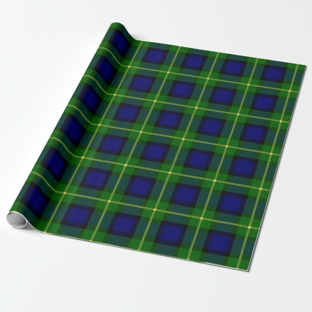 Papel De Regalo Clan escocés Gordon Tartan Plaid (Desenrollado)