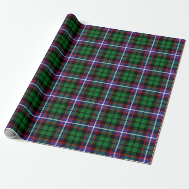 Papel De Regalo Clan escocés Russell Tartán Plaid (Desenrollado)