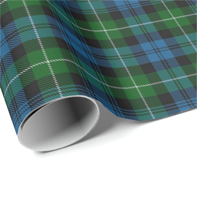 Papel De Regalo Clan Lamont Scottish Tartan Wrapping Paper (Esquina del rollo)