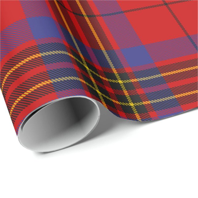 Papel De Regalo Clan Leslie Red Tartan (Esquina del rollo)