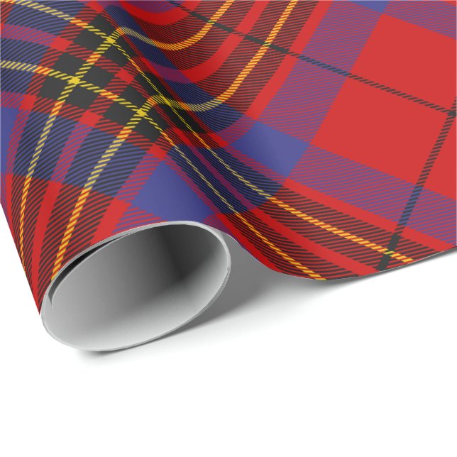Papel De Regalo Clan Leslie Red Tartan (Esquina del rollo)