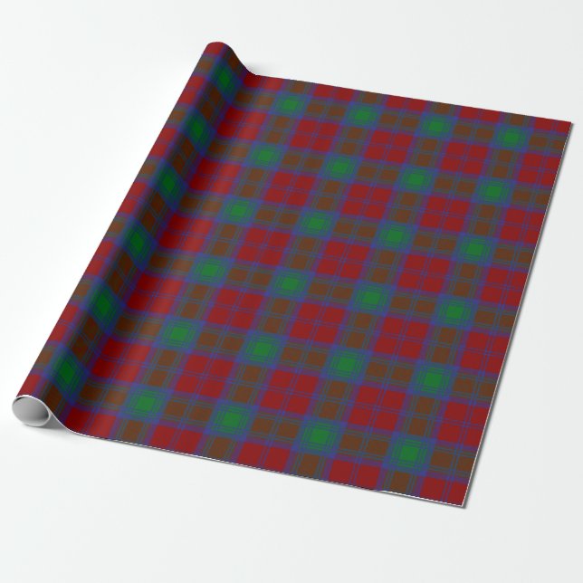 Papel De Regalo Clan Lindsay Tartán Plaid (Desenrollado)