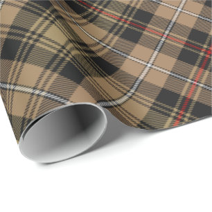 Papel De Regalo Clan MacKenzie Hunting Brown Tartan Wrapping Paper