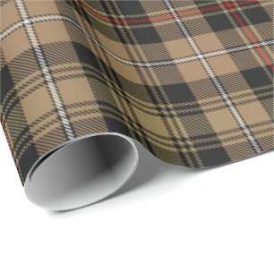 Papel De Regalo Clan MacKenzie Hunting Brown Tartan Wrapping Paper