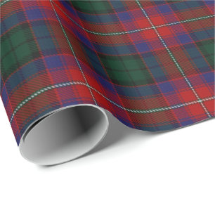 Papel De Regalo Clan Rattray Rojo Verde Escocia Tartán