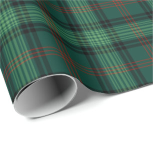 Papel De Regalo Clan Ross Hunting Tartan Green Plaid