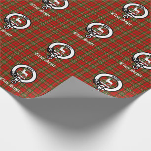 Papel De Regalo Clan Scott Escudo Badge & Tartan