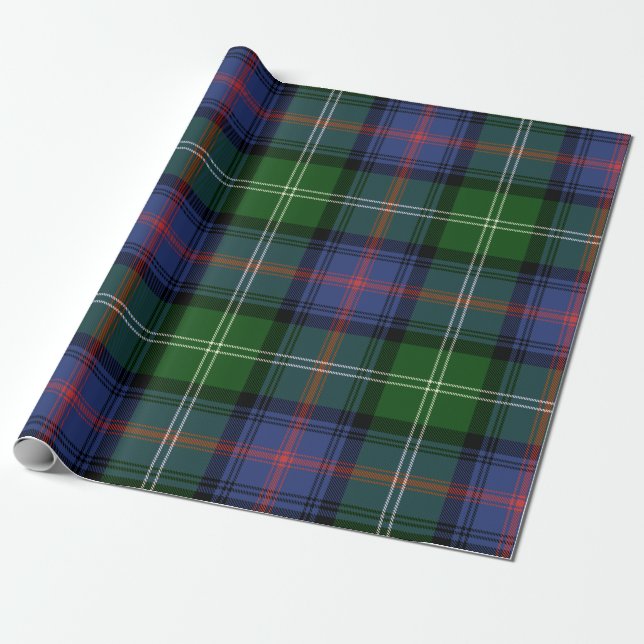 Papel De Regalo Clan Sutherland Tartán (Desenrollado)
