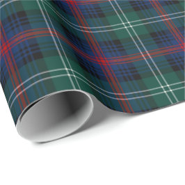 Papel De Regalo Clan Sutherland Tartán Placa verde y azul