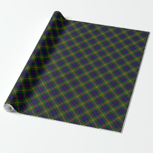 Papel De Regalo Clanranald tartan azul plaga