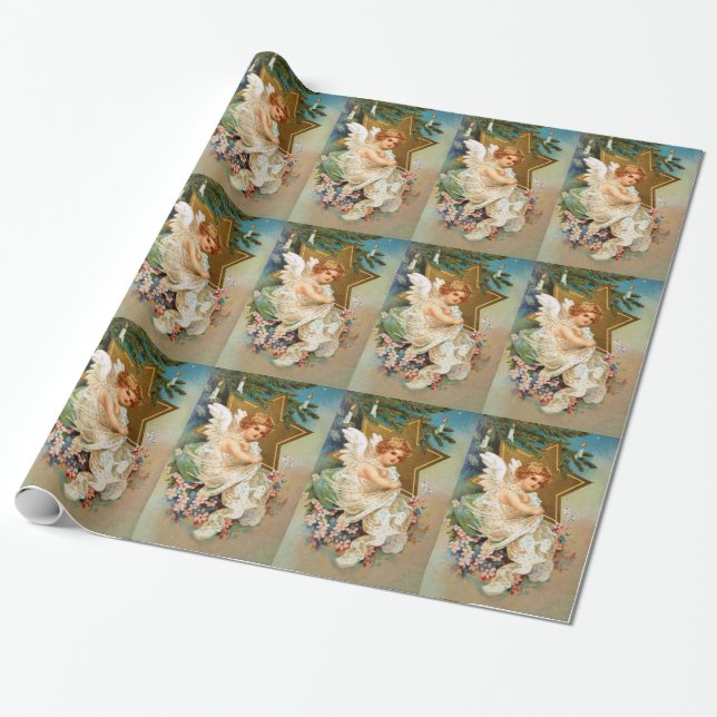 Papel De Regalo Clapsaddle: Ángel del navidad (Desenrollado)
