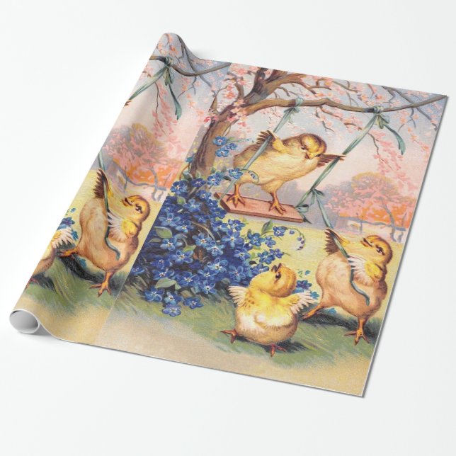 Papel De Regalo Clapsaddle: Biddy de balanceo (Desenrollado)